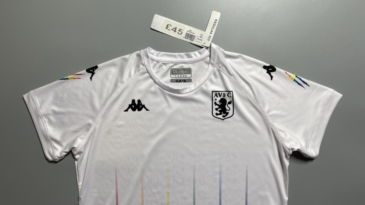 Kappa × Vintage WOMENS ASTON VILLA KAPPA 2020/2021 SOCCER PRE MATCH JERSEY Size L / US 10 / IT 46 - 2 Thumbnail