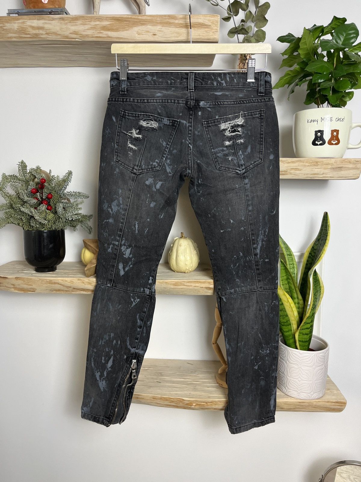 Balmain Balmain SS09 chain mail painter jeans by Christophe Decarnin Size 28" / US 6 / IT 42 - 4 Thumbnail