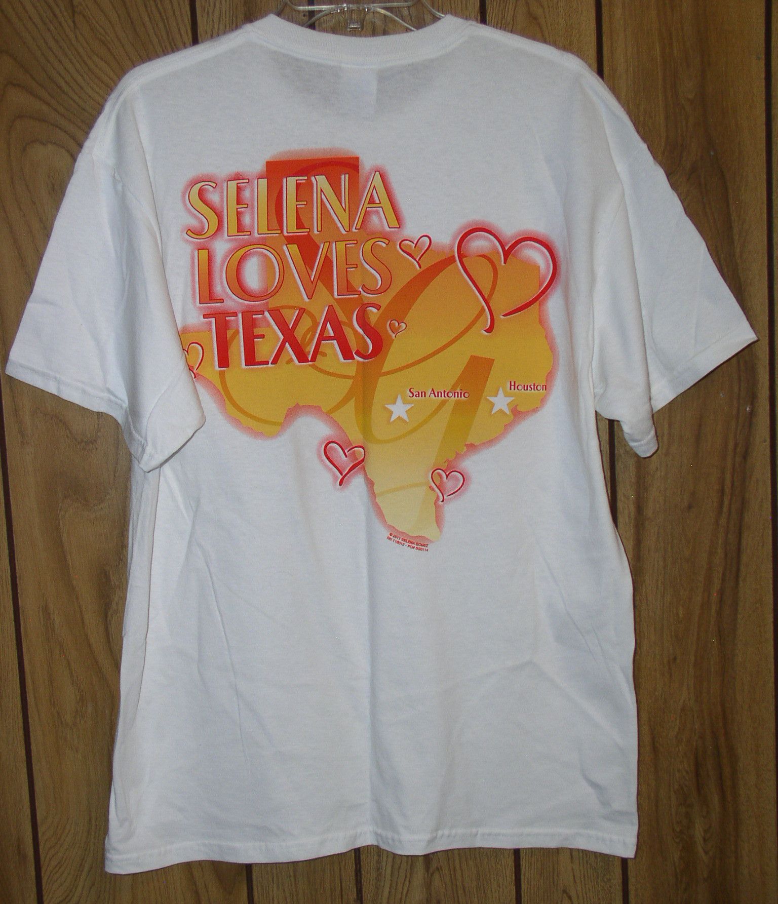 Vintage Selena Gomez Concert Shirt Selena Loves Texas 2011 2 Shows Size US L / EU 52-54 / 3 - 2 Thumbnail