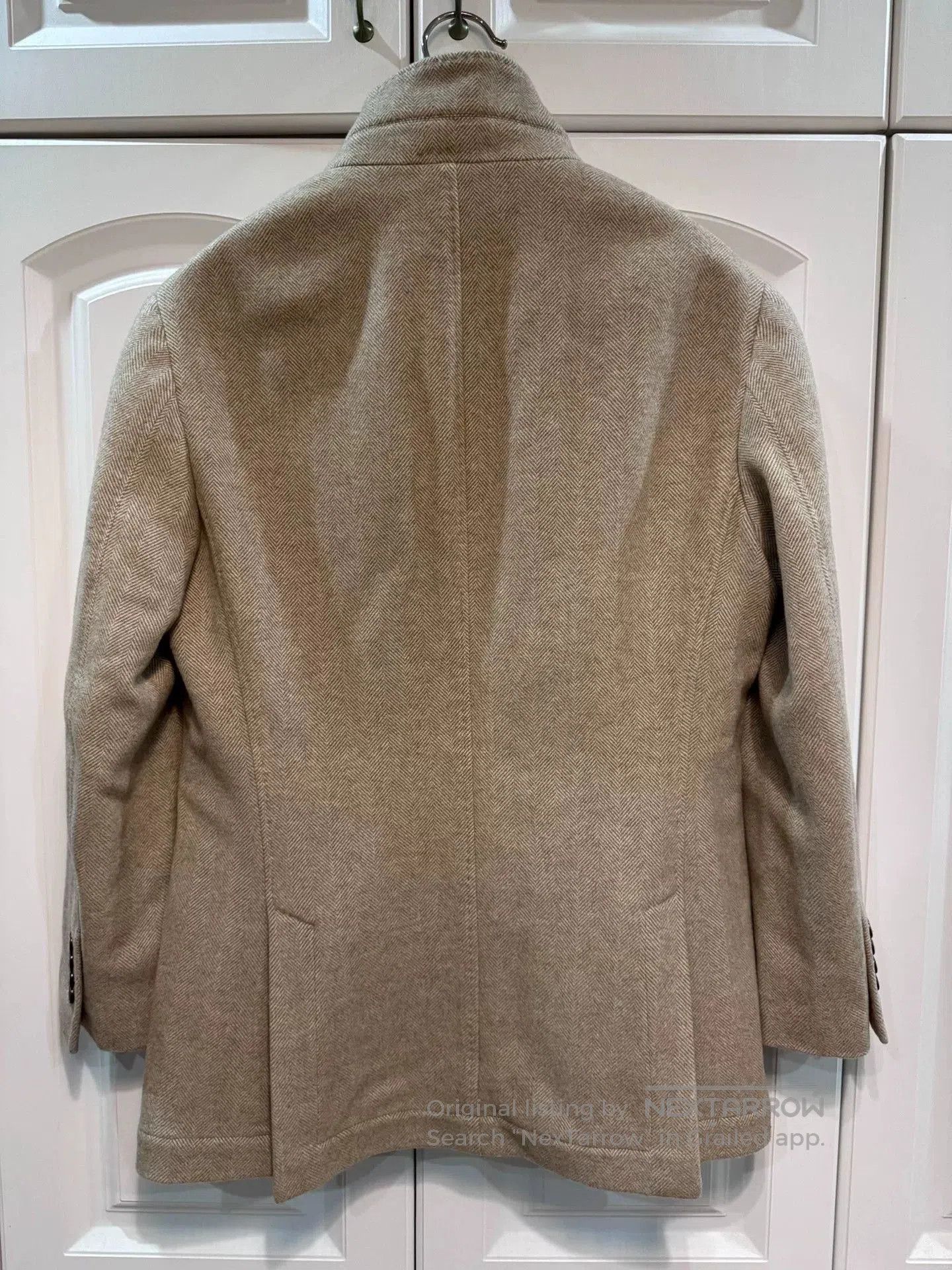 Brunello Cucinelli Brunello Cucinelli Camel Herringbone Cashmere Jacket. Size US XS / EU 42 / 0 - 2 Thumbnail