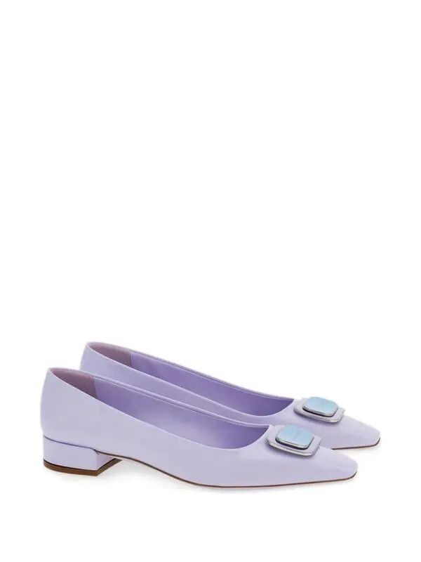 Salvatore Ferragamo o1s1rm0126 Vara Pumps in Purple Size US 10 / IT 40 - 2 Thumbnail