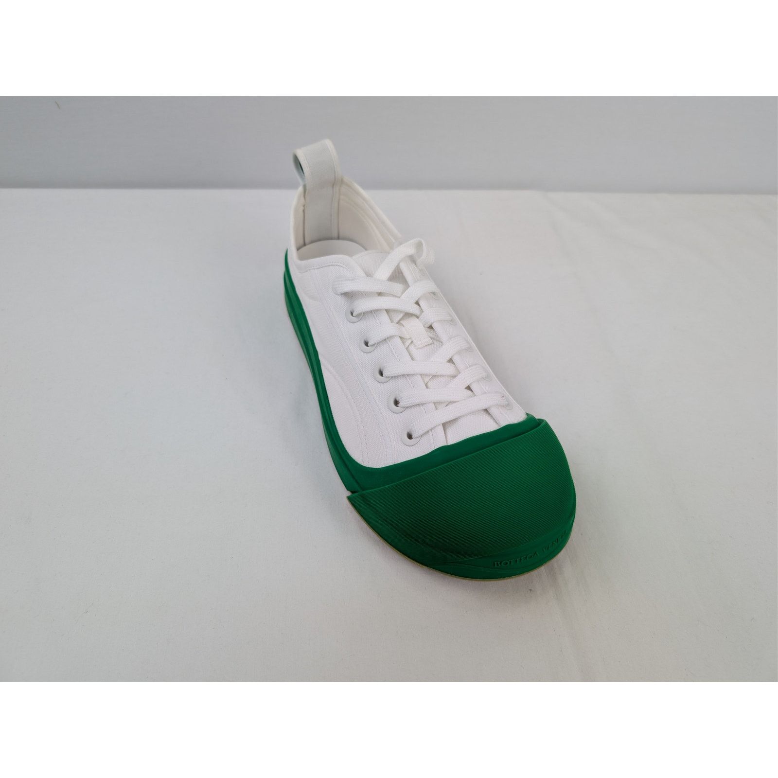 Bottega Veneta o1rshd1 Canvas Vulcan Low top Sneaker Optic White/Parakeet Size US 8 / EU 41 - 3 Thumbnail