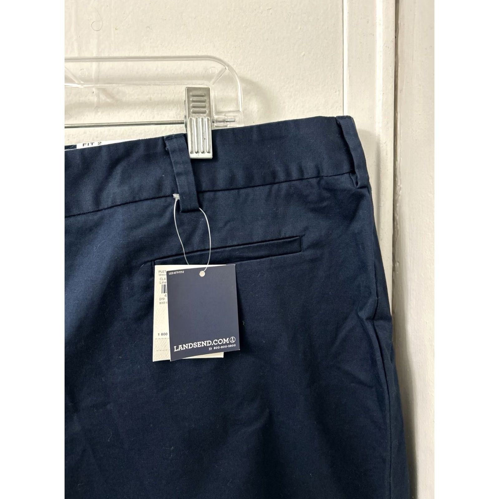 Lands' End Lands' End Fit 2 Chino Shorts Womens 20W Navy 10" Inseam NWT 5 MSRP Size 42" / US 20 - 4 Thumbnail