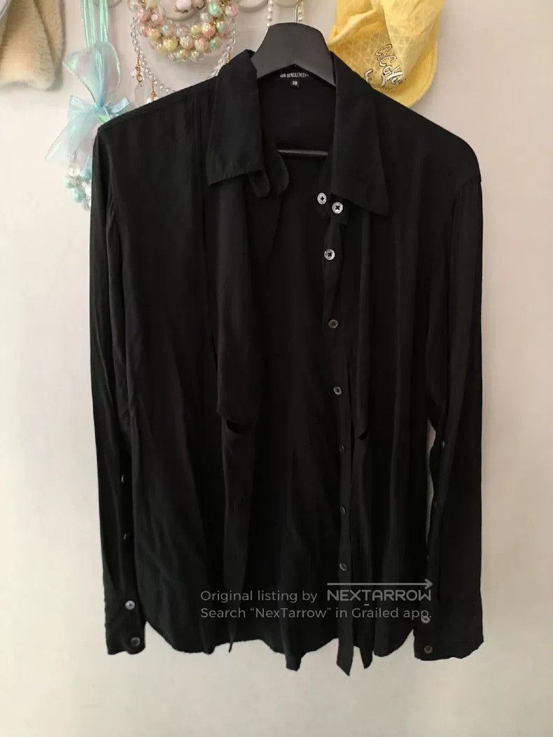 Ann Demeulemeester Ann Demeulemeester 38 cuts black shirt with a knife Size M / US 6-8 / IT 42-44 - 2 Thumbnail