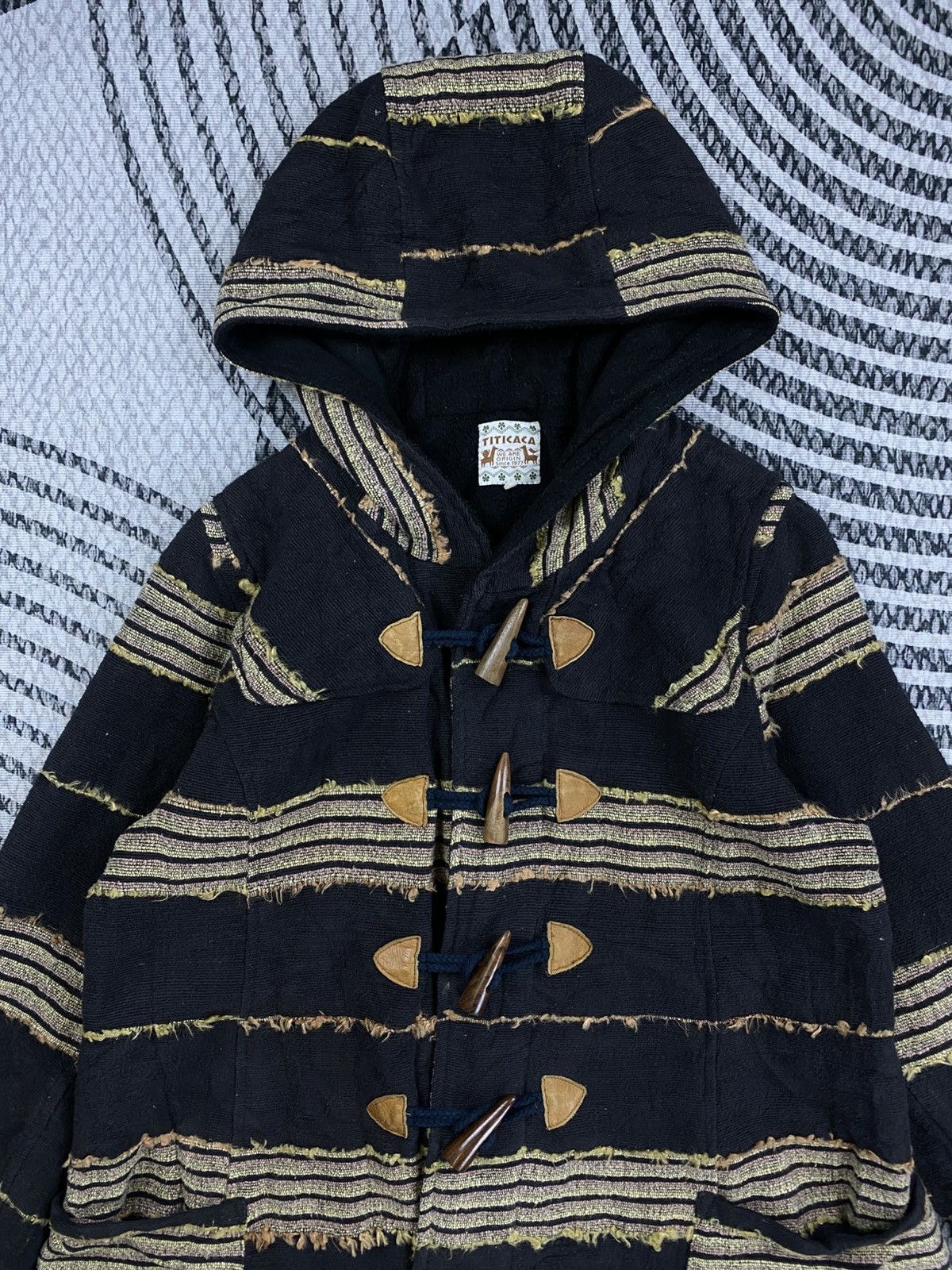 Native Vintage Titicaca Navajo Native Wool Duffle Hoodie Jacket Size US M / EU 48-50 / 2 - 6 Thumbnail
