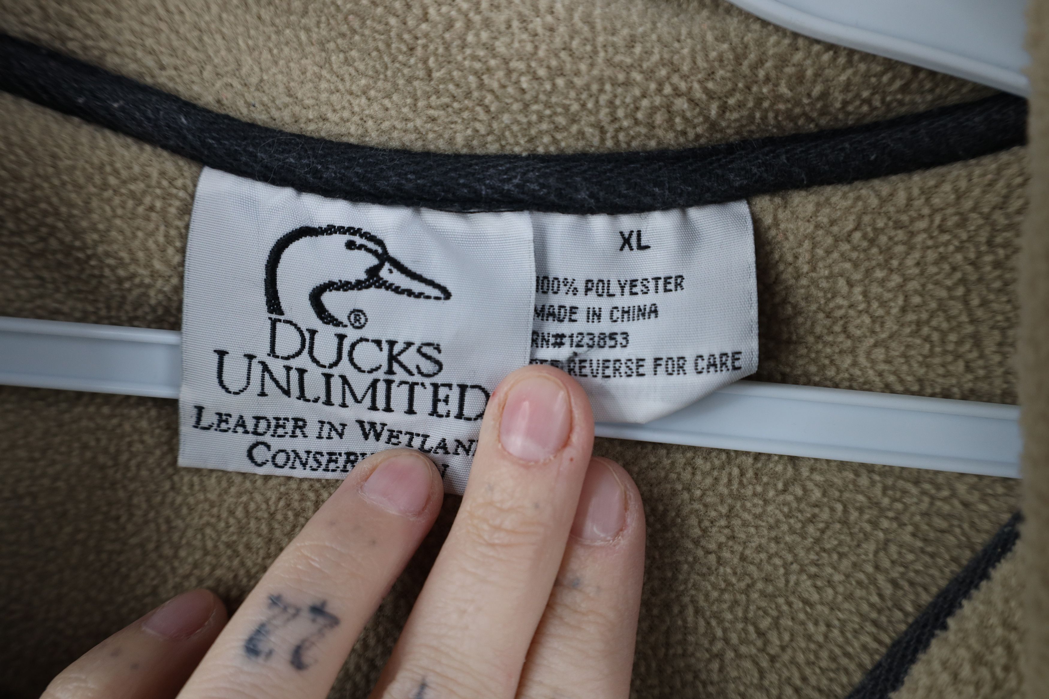 Vintage Vintage Ducks Unlimited Spell Out Full Zip Fleece Jacket Size US XL / EU 56 / 4 - 9 Thumbnail