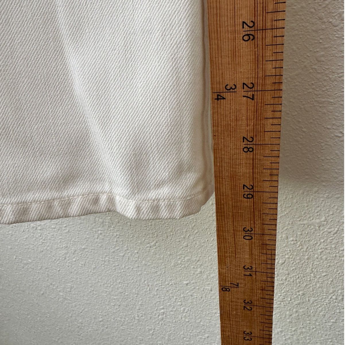 GOLDSIGN NWT Goldsign The A Jean Ivory Straight Leg Jeans US 32 Size 32" / US 10 / IT 46 - 14 Thumbnail