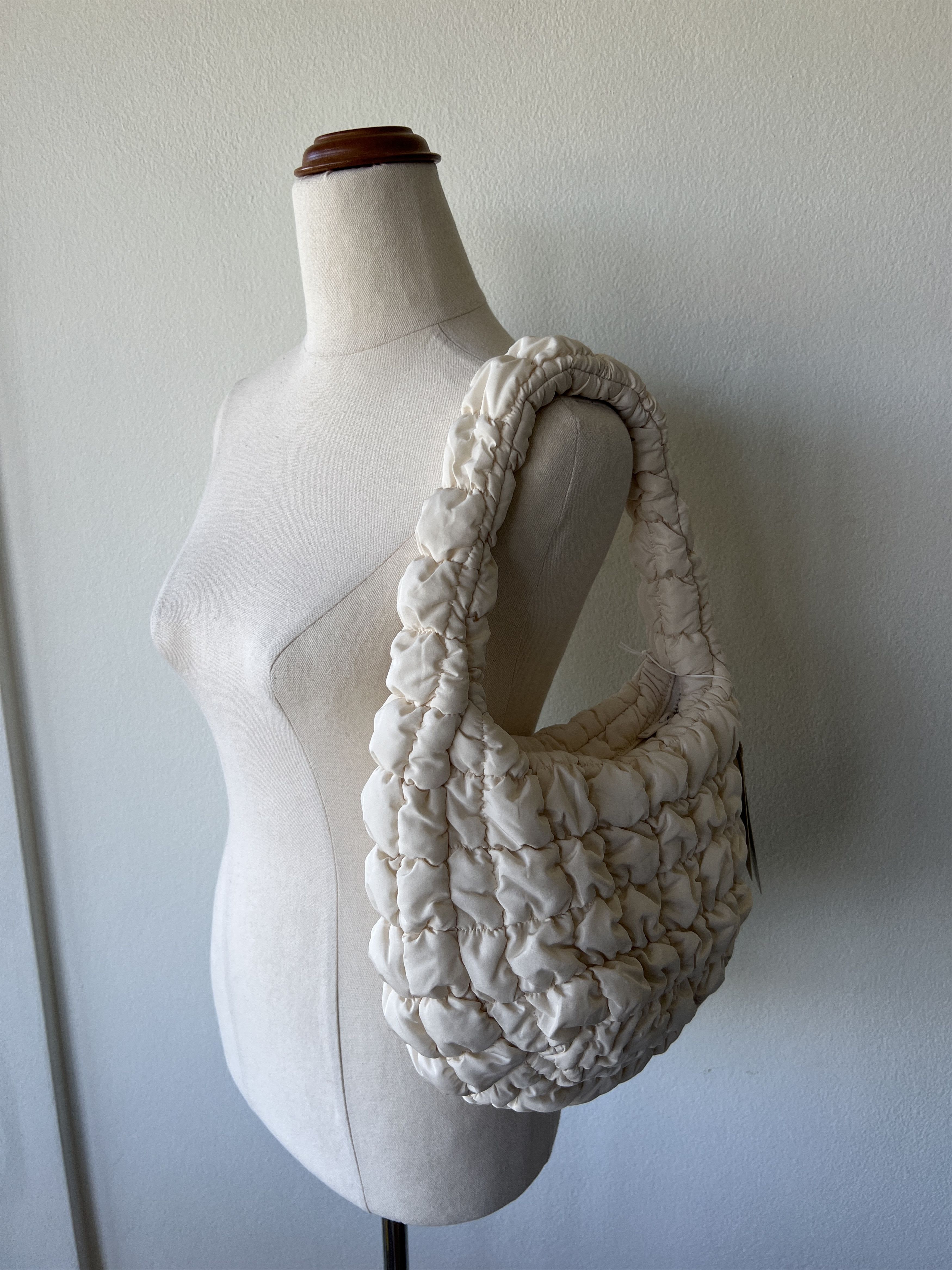 Cos off white stone ivory jennie quilted cloud mini shoulder bag Grailed