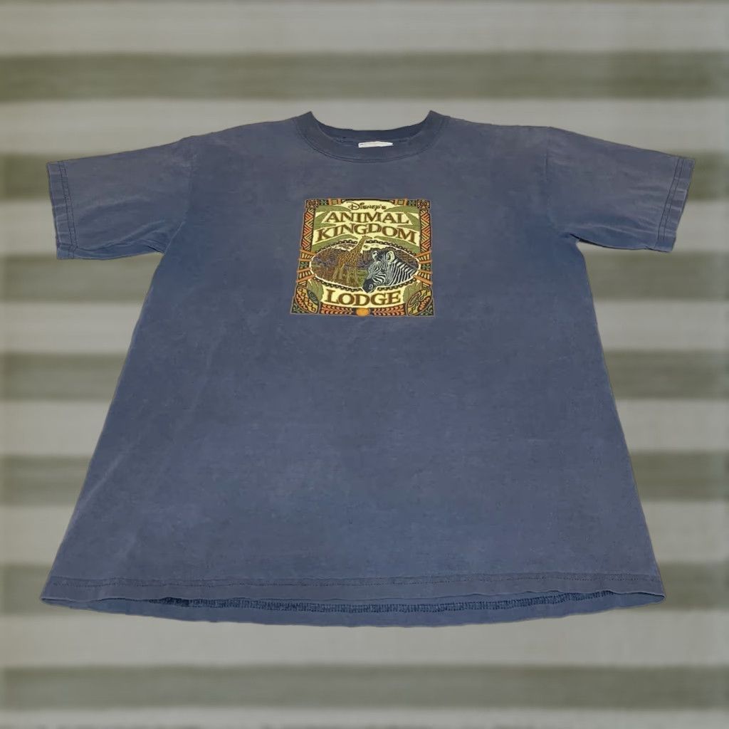 Disney Disney Disney Animal Kingdom Lodge Shirt M Blue Short Sleeve Crew Neck 100% Cotton Graphic Tee Logo Vintage No Size US M / EU 48-50 / 2 - 1 Thumbnail