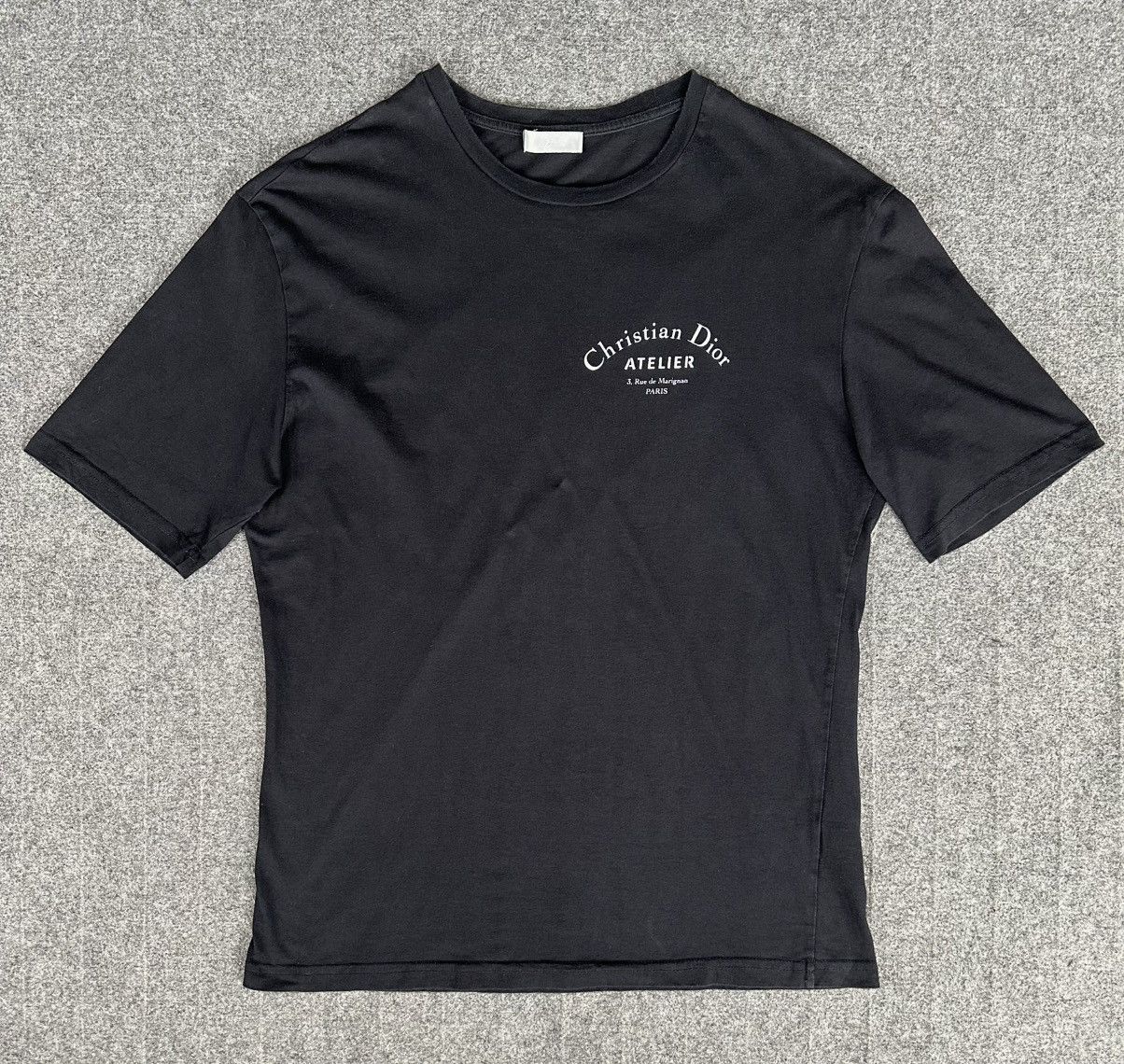 Dior 2018 Dior Homme Atelier Men's Logo-printed Black T-shirt