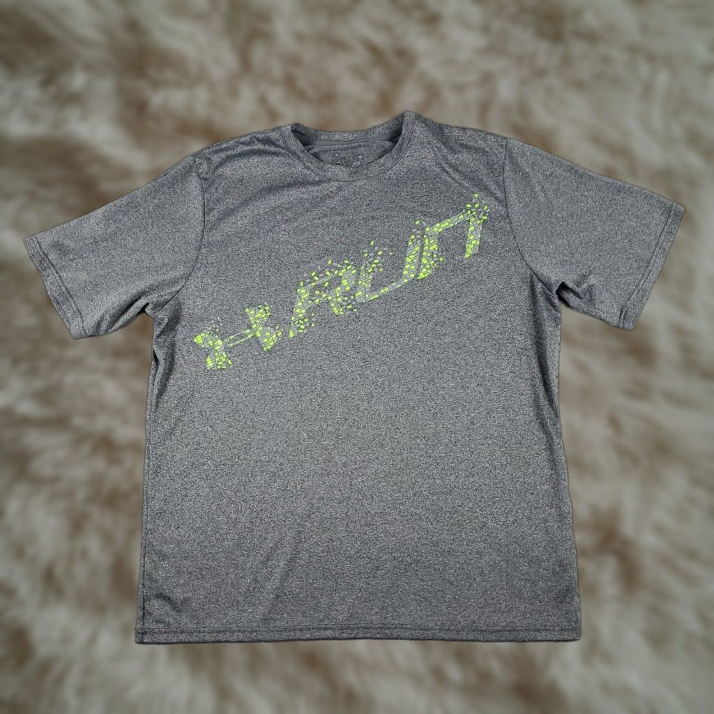 Under Armour Under Armour Run T Shirt Mens XL Gray Heatgear Active Work Out Adult Shirt Mens XL Gray HeatGear Active Size US XL / EU 56 / 4 - 1 Thumbnail