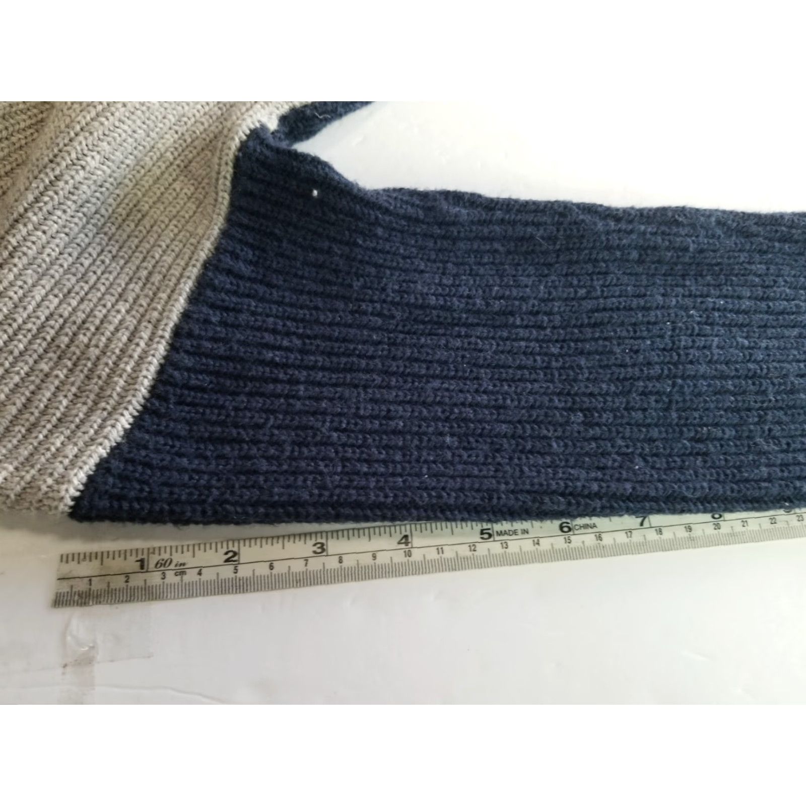 Madewell Madewell Sweater Womens XS Gray Blue Pullover Crewneck V-Neck Long Sleeve Striped Knit Stretch Regular Relaxed Cotton Viscose Polyamide Women Size XS / US 0-2 / IT 36-38 - 7 Thumbnail