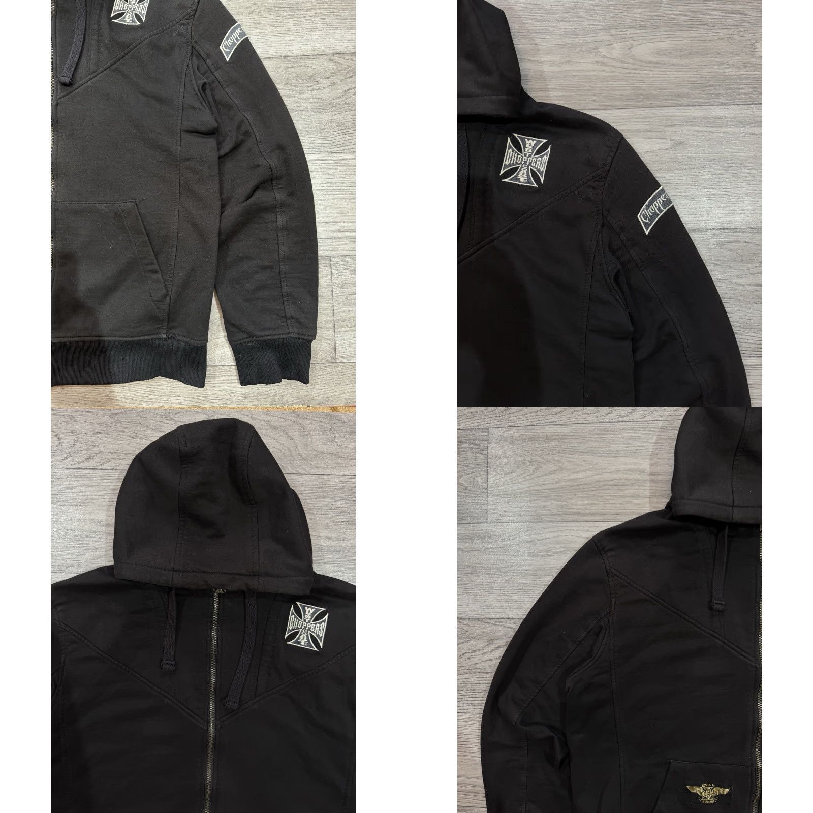 West Coast Choppers West Coast Choppers Zip Black Hoodie Iron Cross Logo Full Zip 3XL Mens Hoodie Long Sleeve Size US XXL / EU 58 / 5 - 8 Thumbnail
