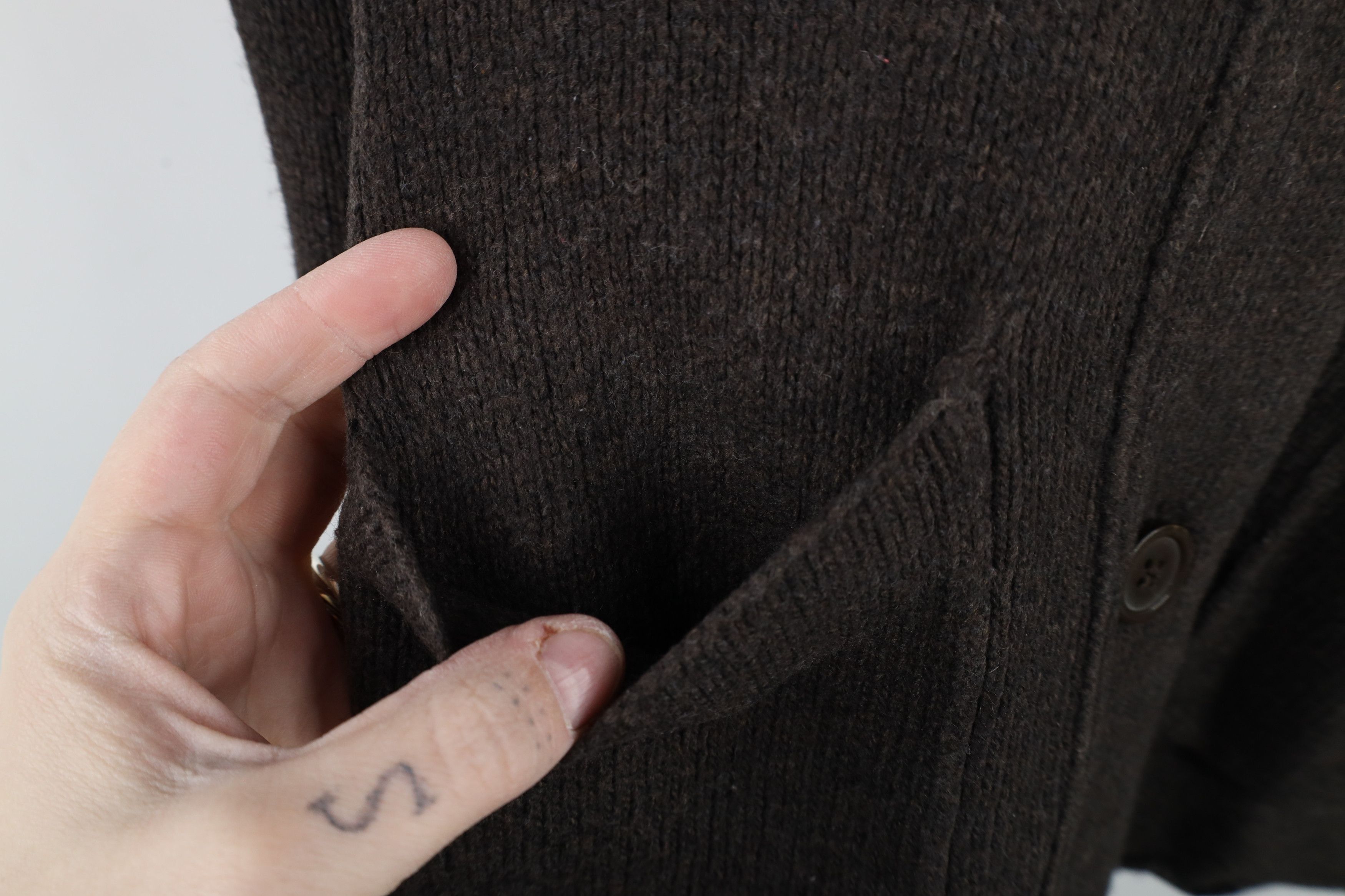 Eddie Bauer × Vintage Vintage Eddie Bauer Ribbed Knit Shawl Cardigan Sweater Brown Size M / US 6-8 / IT 42-44 - 4 Thumbnail