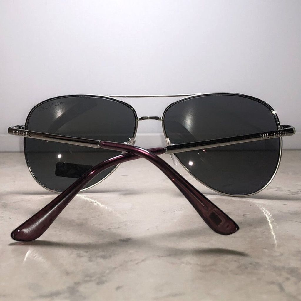 Tommy Hilfiger Tommy Hilfiger Silver Reflective Aviator Sunglasses Size ONE SIZE - 5 Thumbnail