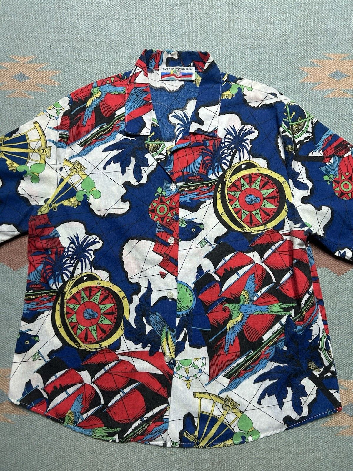 Vintage Vtg Hawaiian shirt button front cape cod beach women’s L? Size L / US 10 / IT 46 - 2 Thumbnail