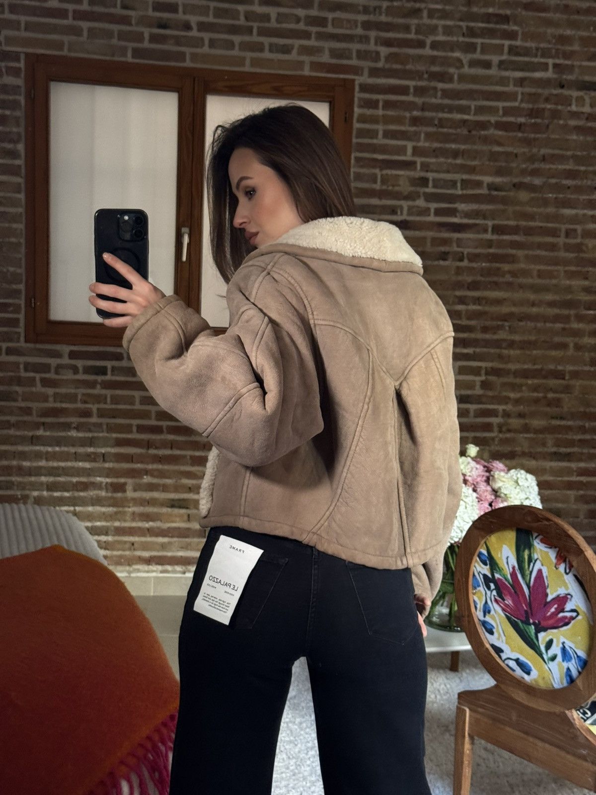 Other Furfuza Shearling Lambskin Jacket Beige Size S / US 4 / IT 40 - 13 Thumbnail