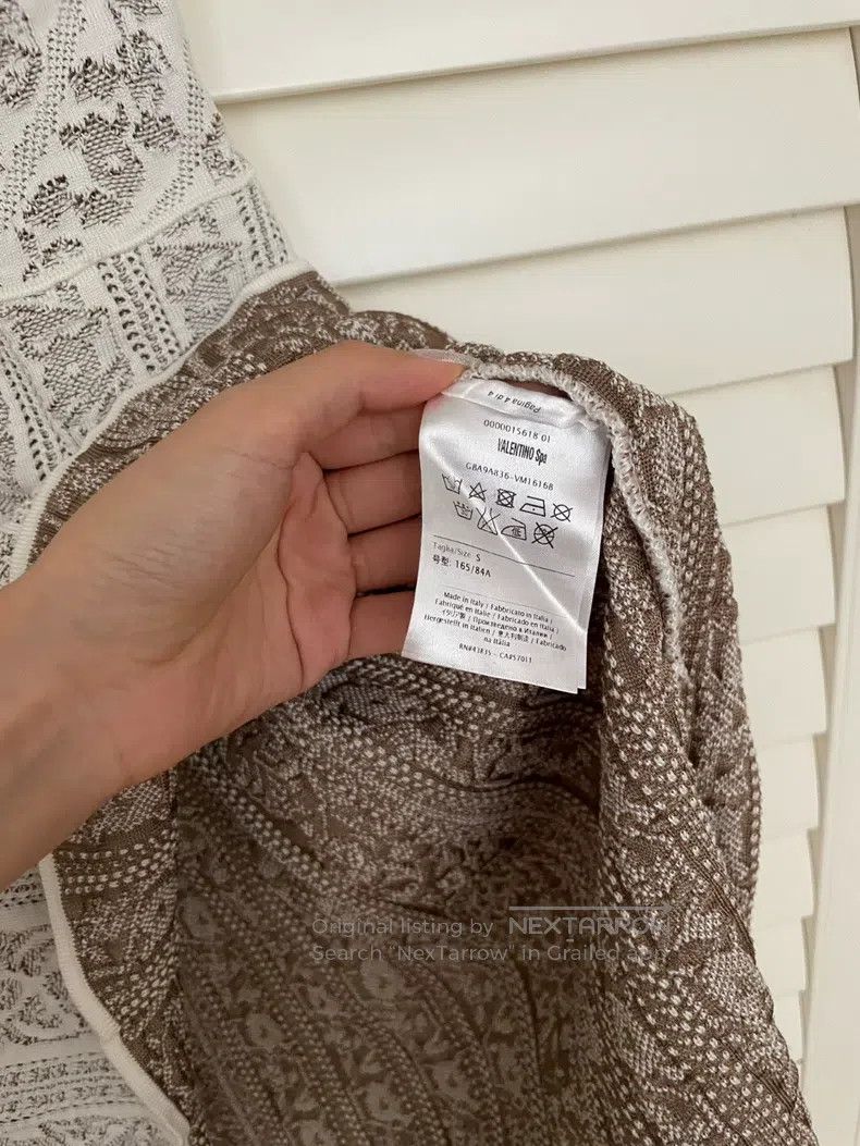 Valentino Valentino White embossed jacquard dress Size S / US 4 / IT 40 - 7 Thumbnail