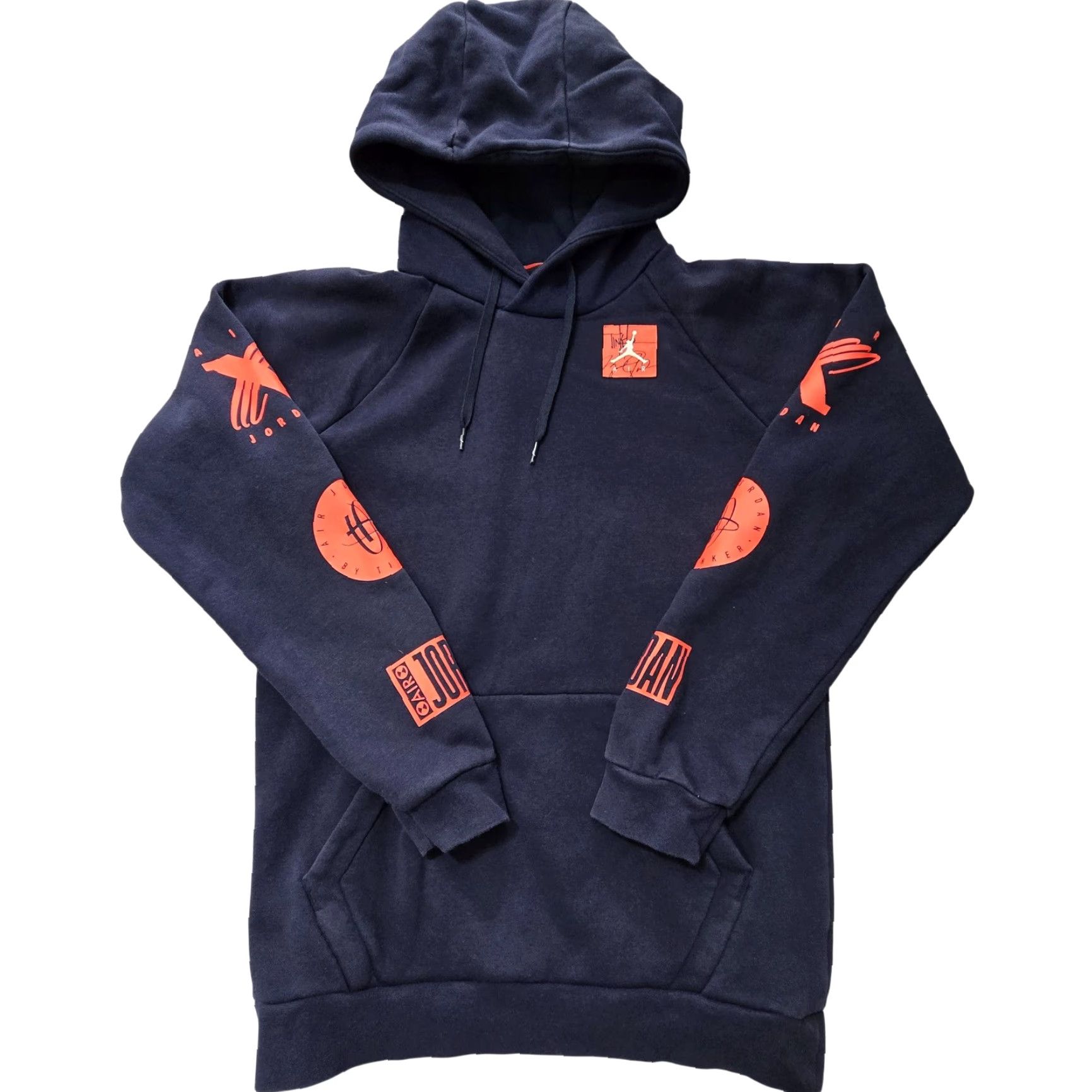 Jordan Brand Jordan Hoodie Mens Small Navy Blue Pullover Graphic Basketball Logo Streetwear Size US S / EU 44-46 / 1 - 2 Thumbnail
