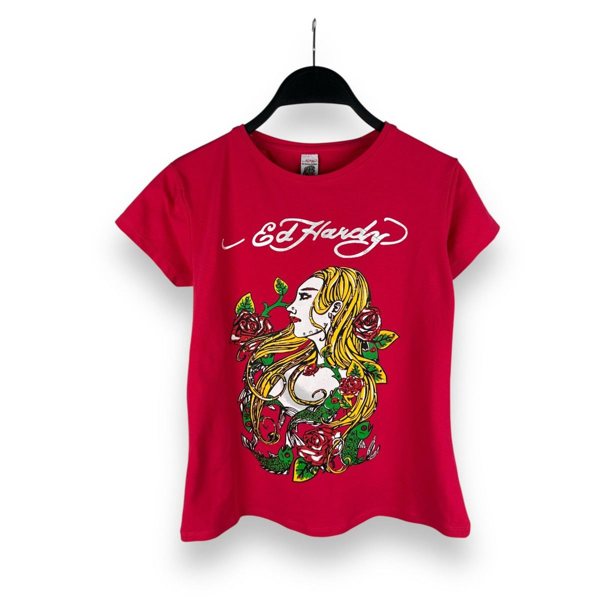 Ed Hardy Vintage Y2K Ed Hardy By Christian Audigier Pink T-Shirt Size XS / US 0-2 / IT 36-38 - 1 Thumbnail