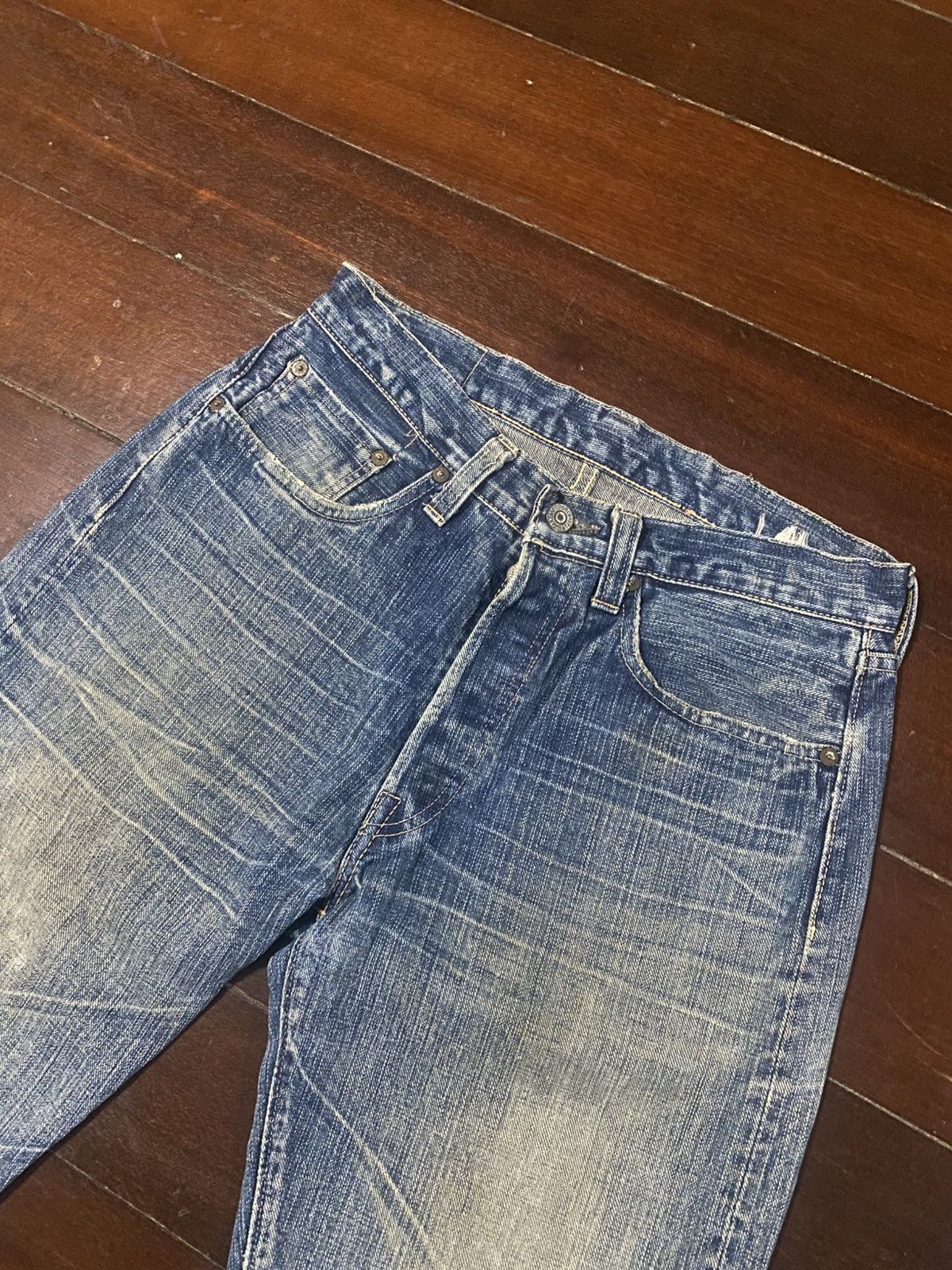Sugar Cane Rare vintage SUGAR CANE OKINAWA JEAN distressed rework boro Size US 31 - 8 Thumbnail