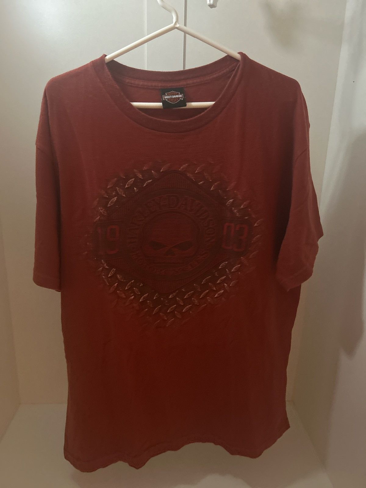 Harley Davidson Red Harley Davidson thunder tower t-shirt Size US XL / EU 56 / 4 - 1 Thumbnail