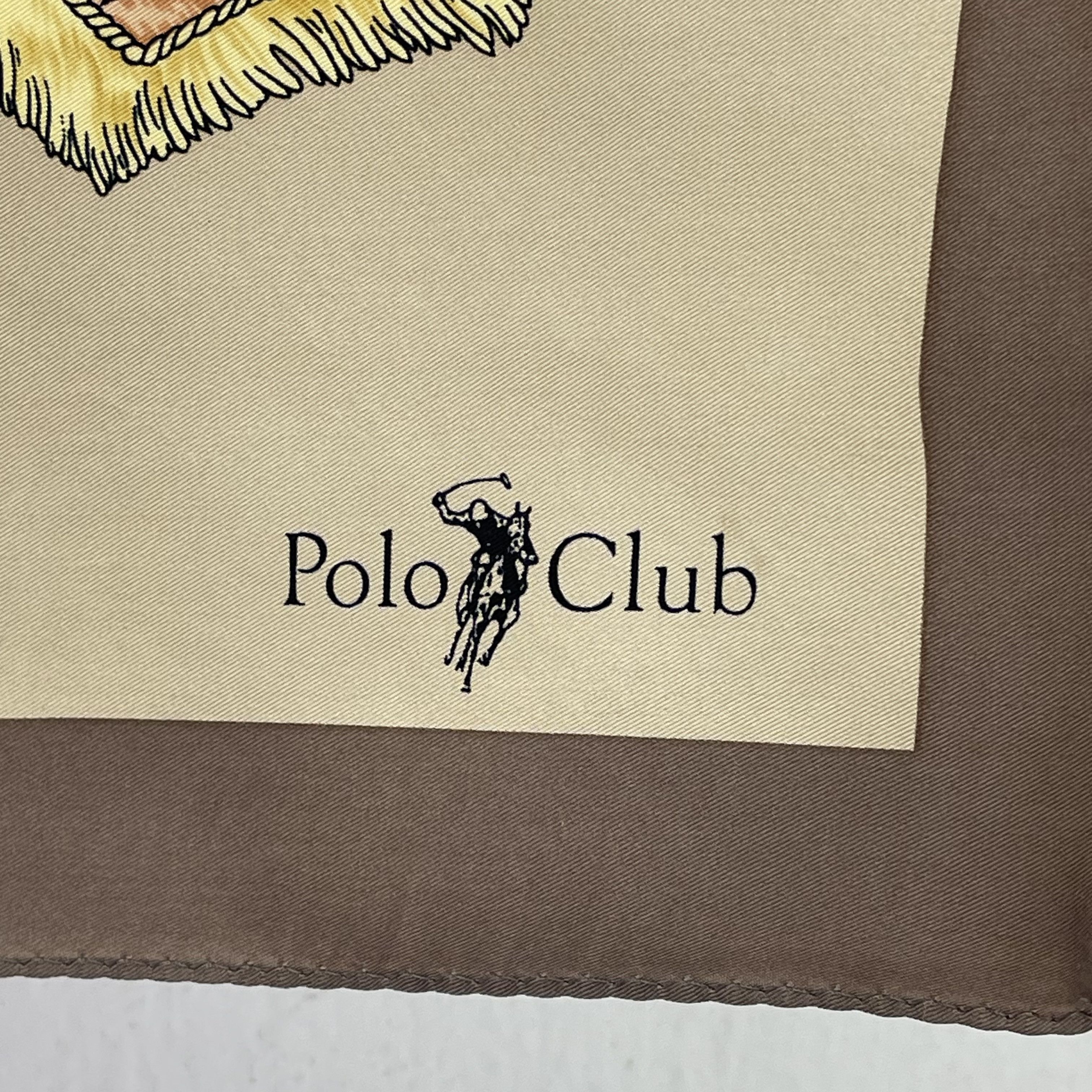 Other Vintage Polo Club Silk Scarf Luxury Motif Babushka- S7042 Size ONE SIZE - 6 Thumbnail
