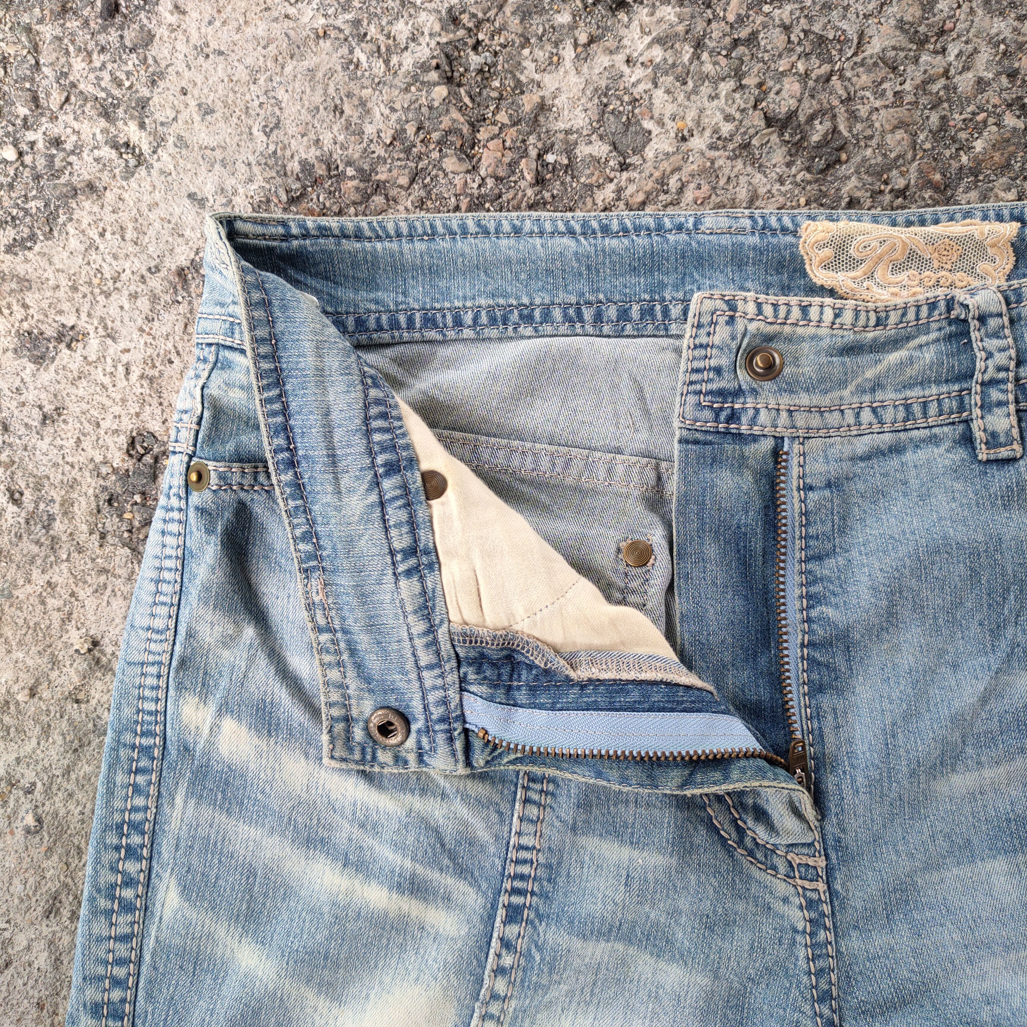 Japanese Brand × Jean × Vintage FLARE VINTAGE ROSS WOMAN FADED RIPPED JEANS DENIM PANTS Size US 28 / EU 44 - 6 Thumbnail