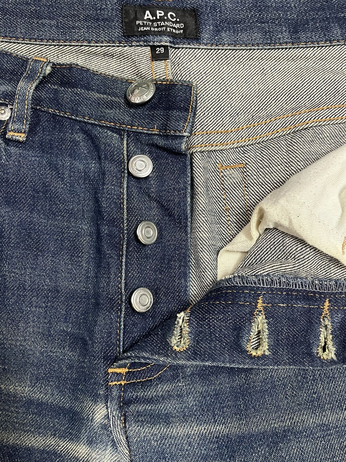 A.P.C. Vintage A.P.C Petit Selvedge Blue Wash Jeans Droit Etroit Size US 32 / EU 48 - 12 Thumbnail