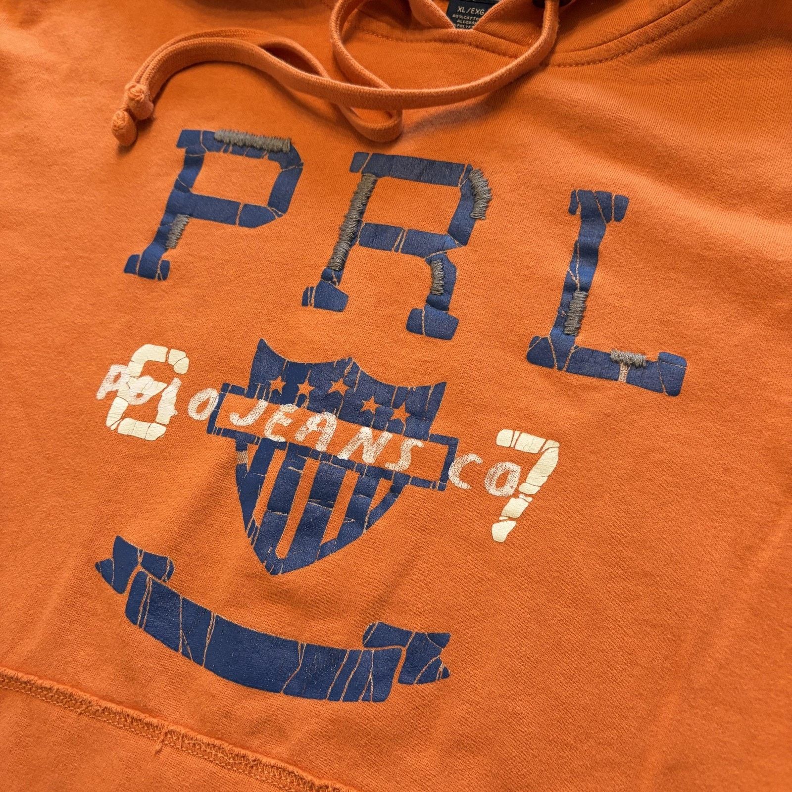 Polo Ralph Lauren Polo Jeans Company Hoodie Sweatshirt XL Orange PRL Shield Size US XL / EU 56 / 4 - 5 Thumbnail