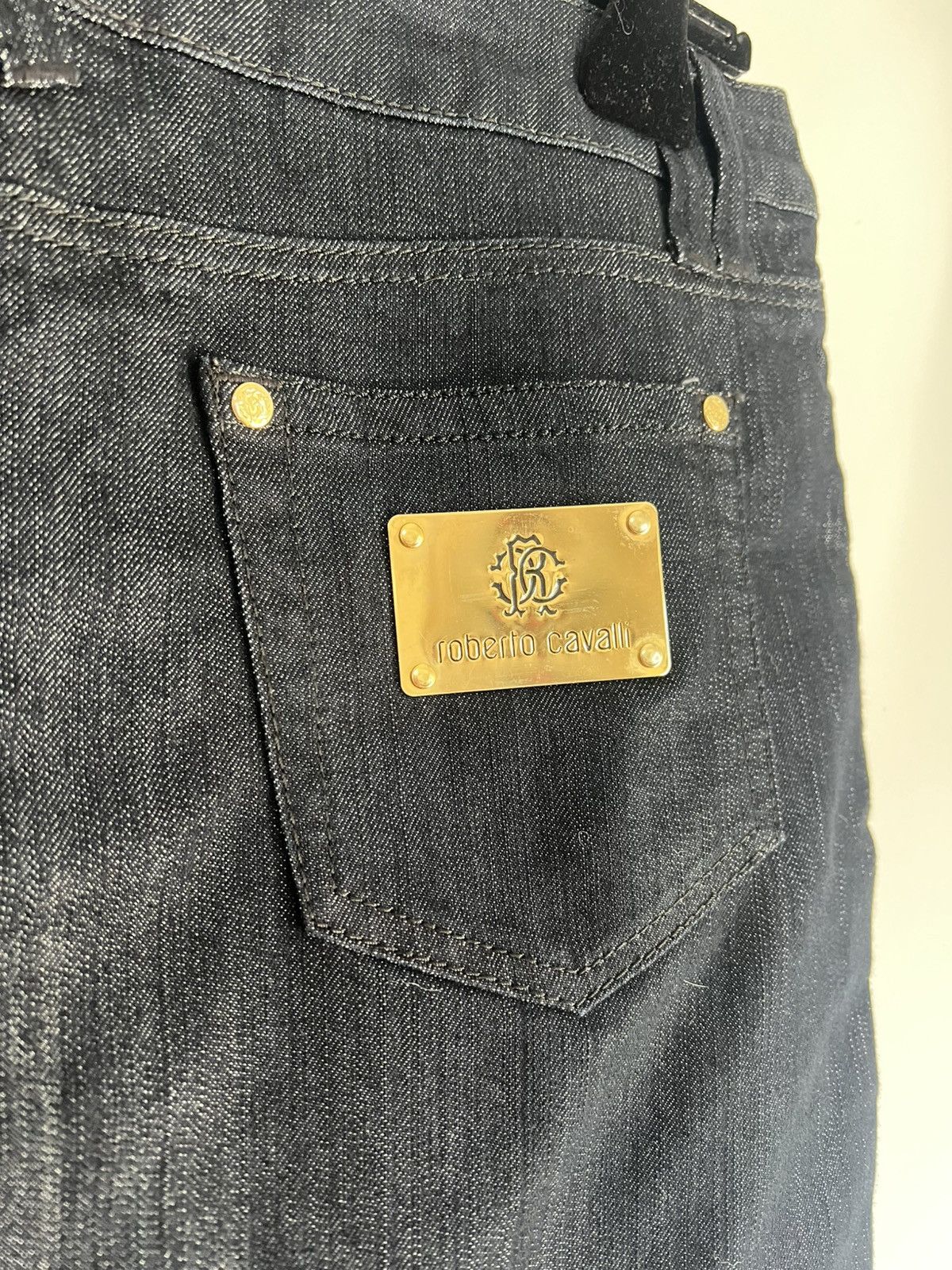 Roberto Cavalli Roberto cavalli L denim skirt blue Size 33" - 3 Thumbnail