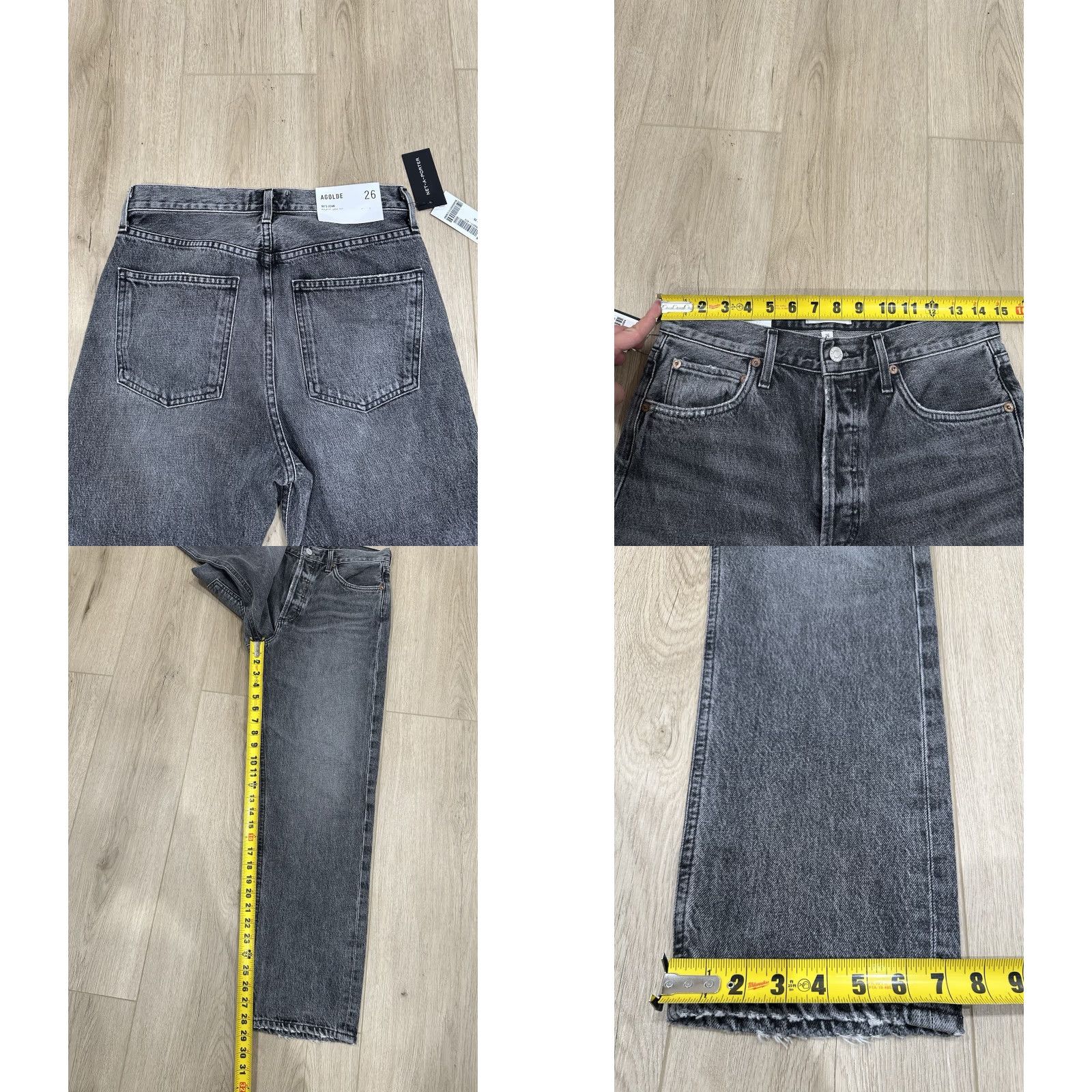 Agolde NWT AGOLDE 90's Jeans Straight SZ 29 Gray Womens Jeans | Crop Style, Mid-rise, Loose Straight, 28.5 Inseam, 90s Theme Size 29" - 9 Thumbnail