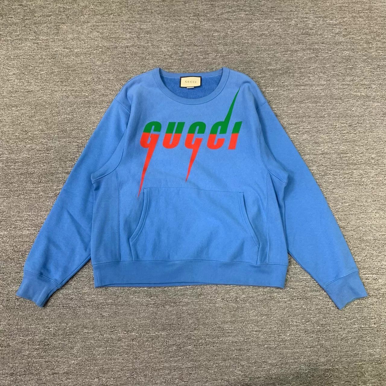 Gucci Gucci Blue Lightning Logo Hoodie Medium Size US M / EU 48-50 / 2 - 1 Thumbnail