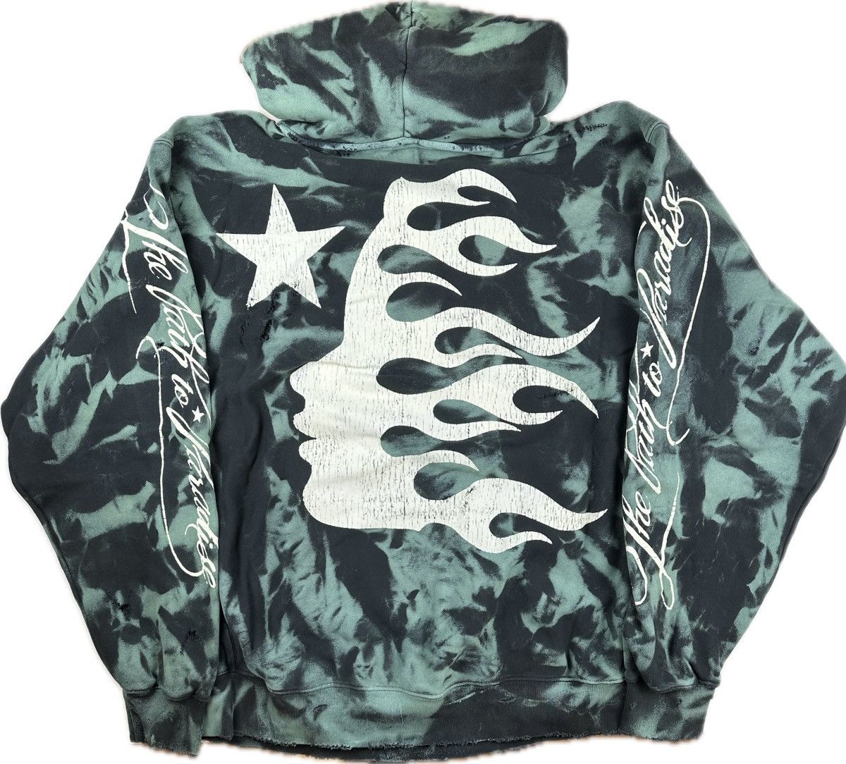 HELLSTAR Hellstar Green Marble Paradise Hoodie Size US XXL / EU 58 / 5 - 3 Thumbnail