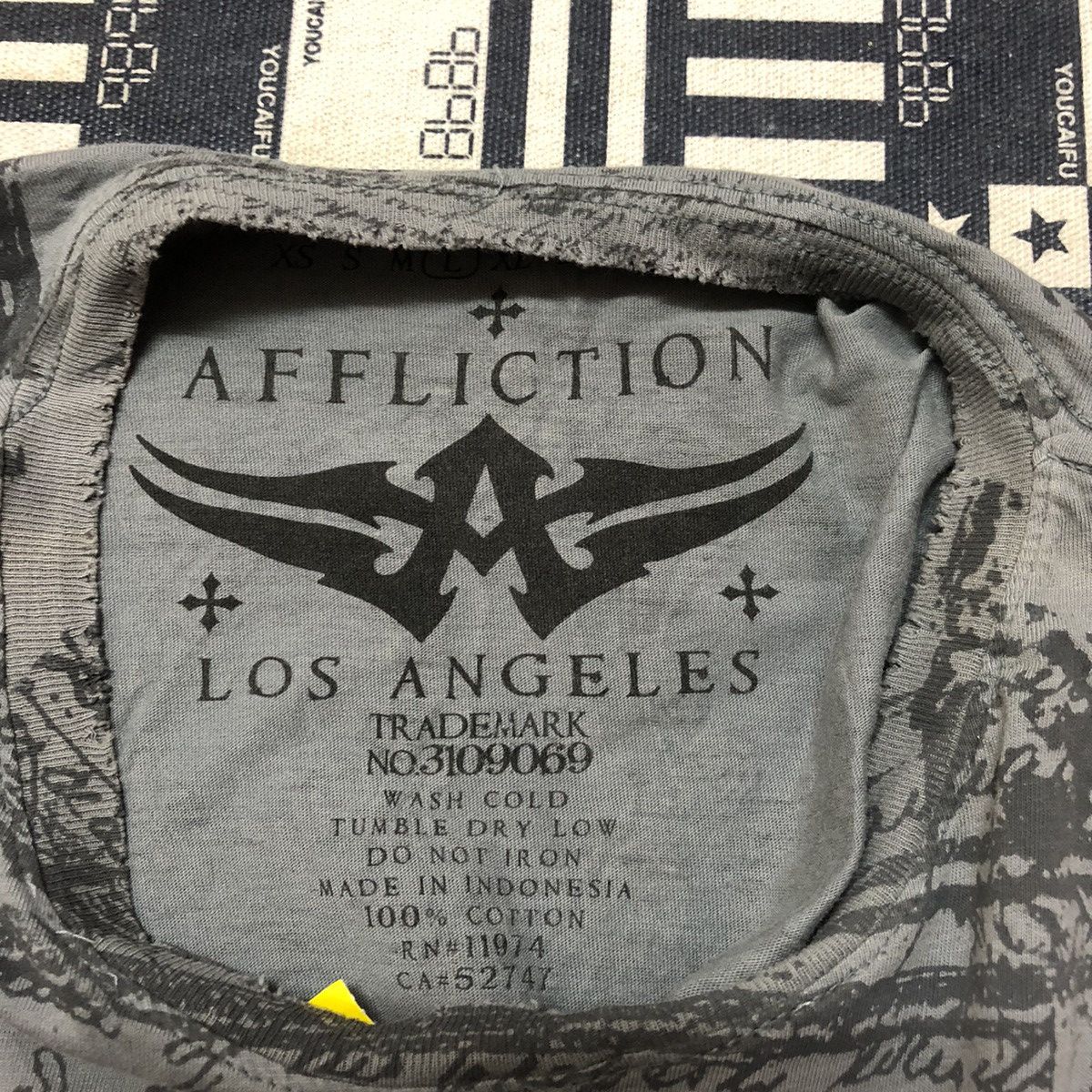 Affliction Affliction Los Angeles streetwear Grey T-Shirt tee #A548 Size US L / EU 52-54 / 3 - 13 Thumbnail