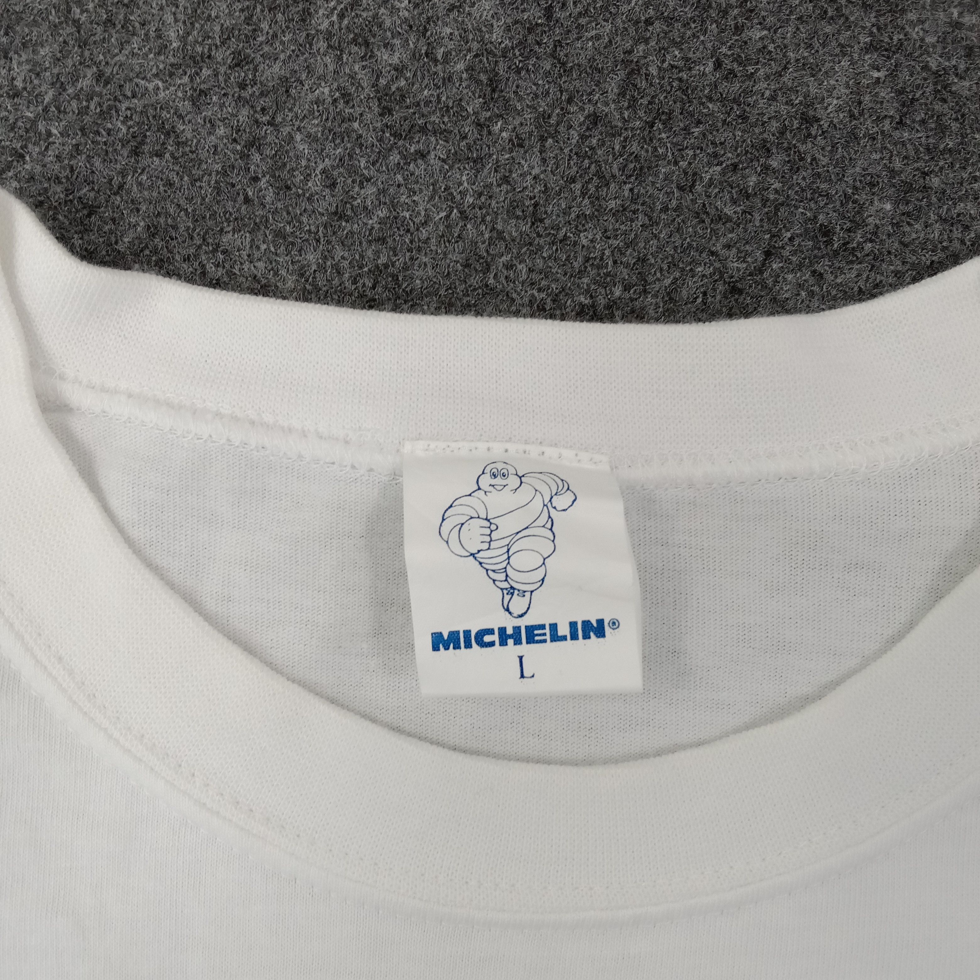 Vintage The Tire Michelin Racing Motorsports Tshirt C259N6 Size US L / EU 52-54 / 3 - 3 Thumbnail