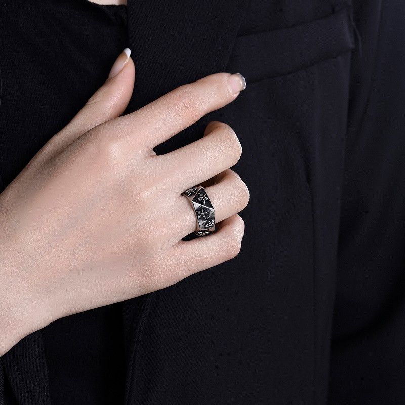 Jewelry Dark Jewelry Rings Open Size Chrome Ring (Size 7-13) Size ONE SIZE - 5 Thumbnail