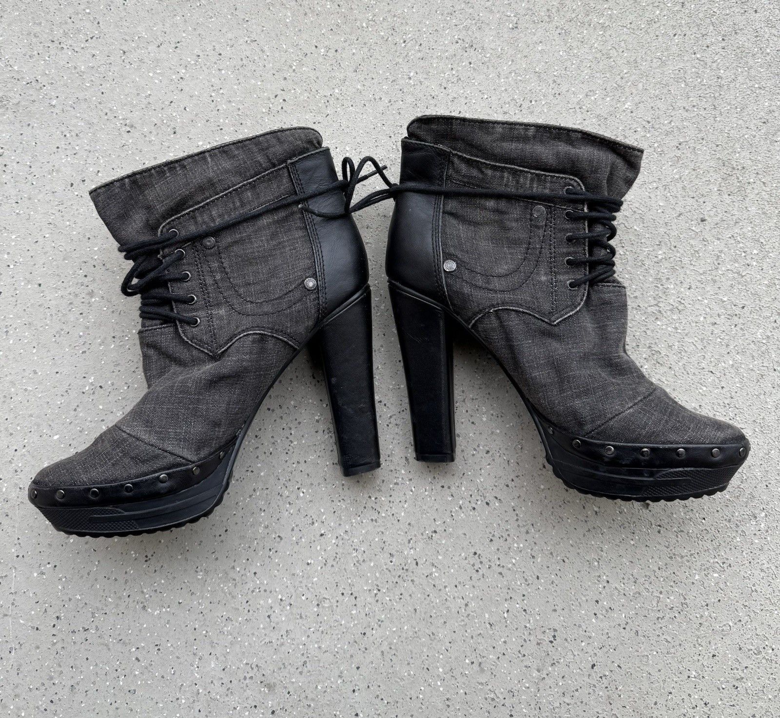 Diesel Vintage 2000s Y2k Diesel Heels Shoes Denim Style Rare Size US 8.5 / IT 38.5 - 9 Thumbnail