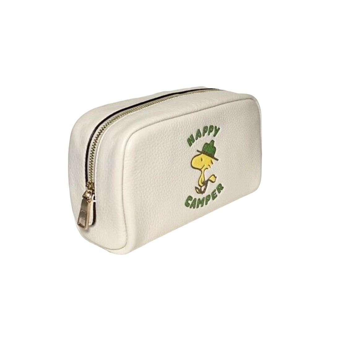 Coach x Peanuts Small Boxy Cosmetic Case w/ Woodstock new