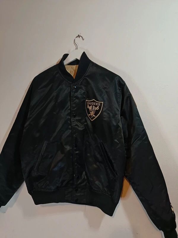 NFL Los Angeles Raiders Vintage 80s Starter Satin Bomber Jacket Size US L / EU 52-54 / 3 - 5 Thumbnail
