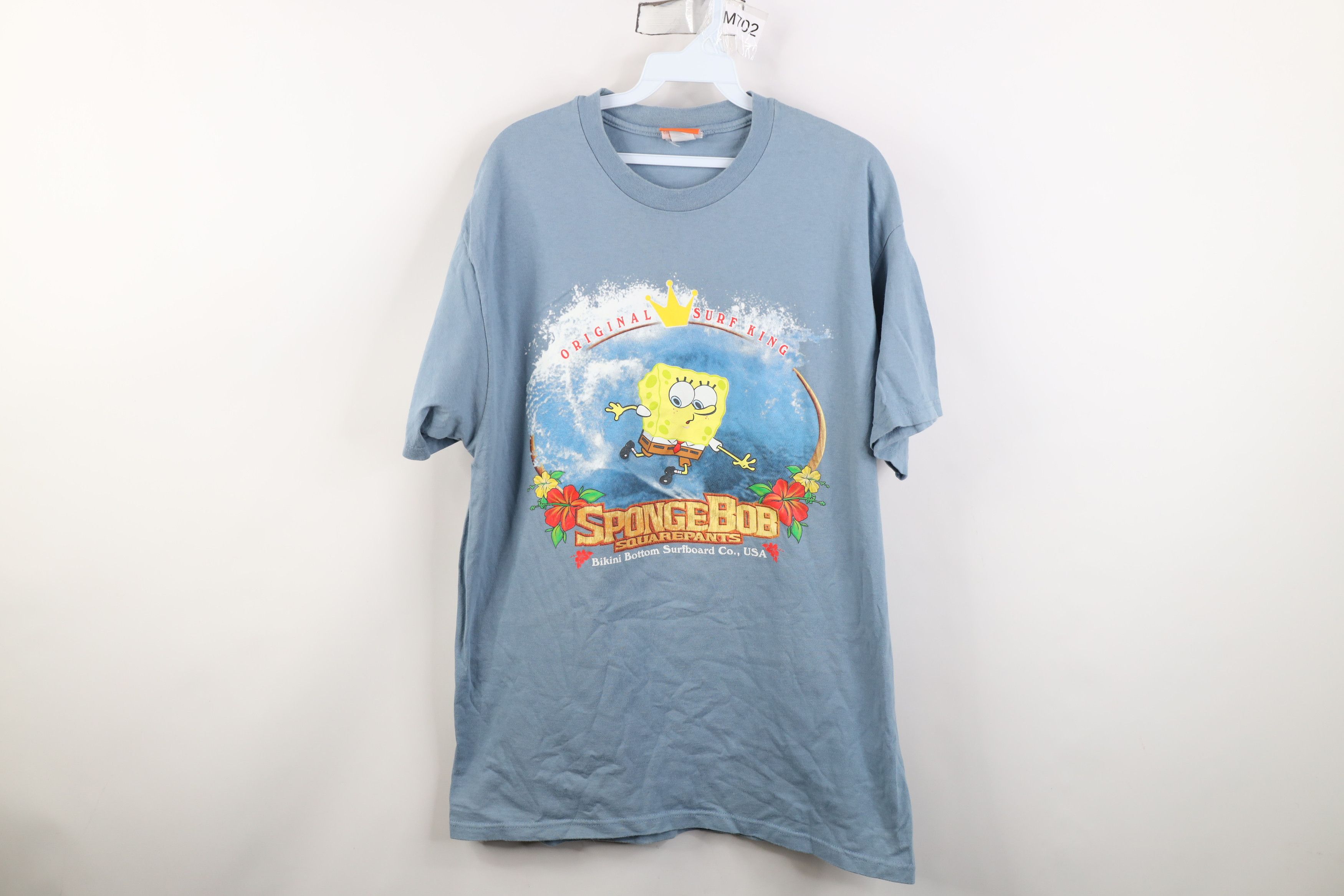 Vintage Y2K 2002 Nickelodeon Squarepants Surfing T-Shirt