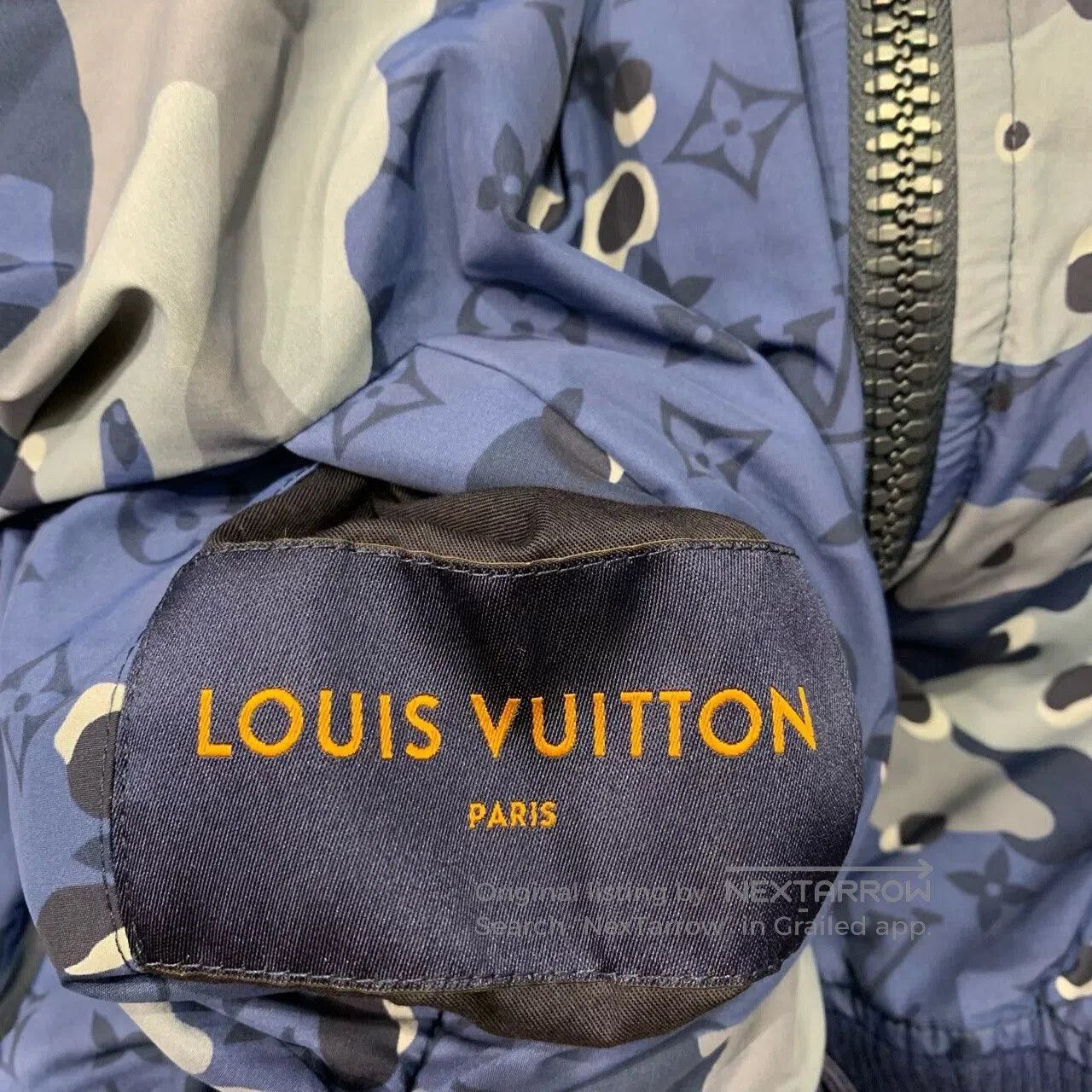 Louis Vuitton blue camouflage reversible cotton jacket. Size US L / EU 52-54 / 3 - 6 Thumbnail