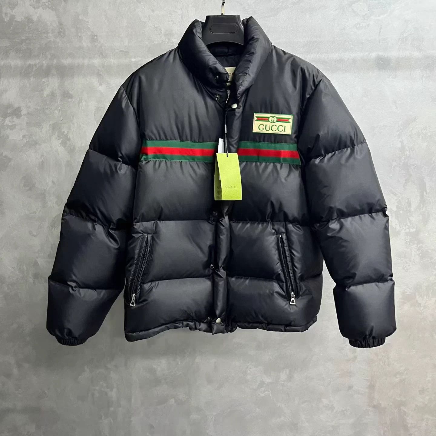 Gucci Gucci Black Logo Stand Collar Vintage Webbing Down Coat Size US S / EU 44-46 / 1 - 1 Thumbnail