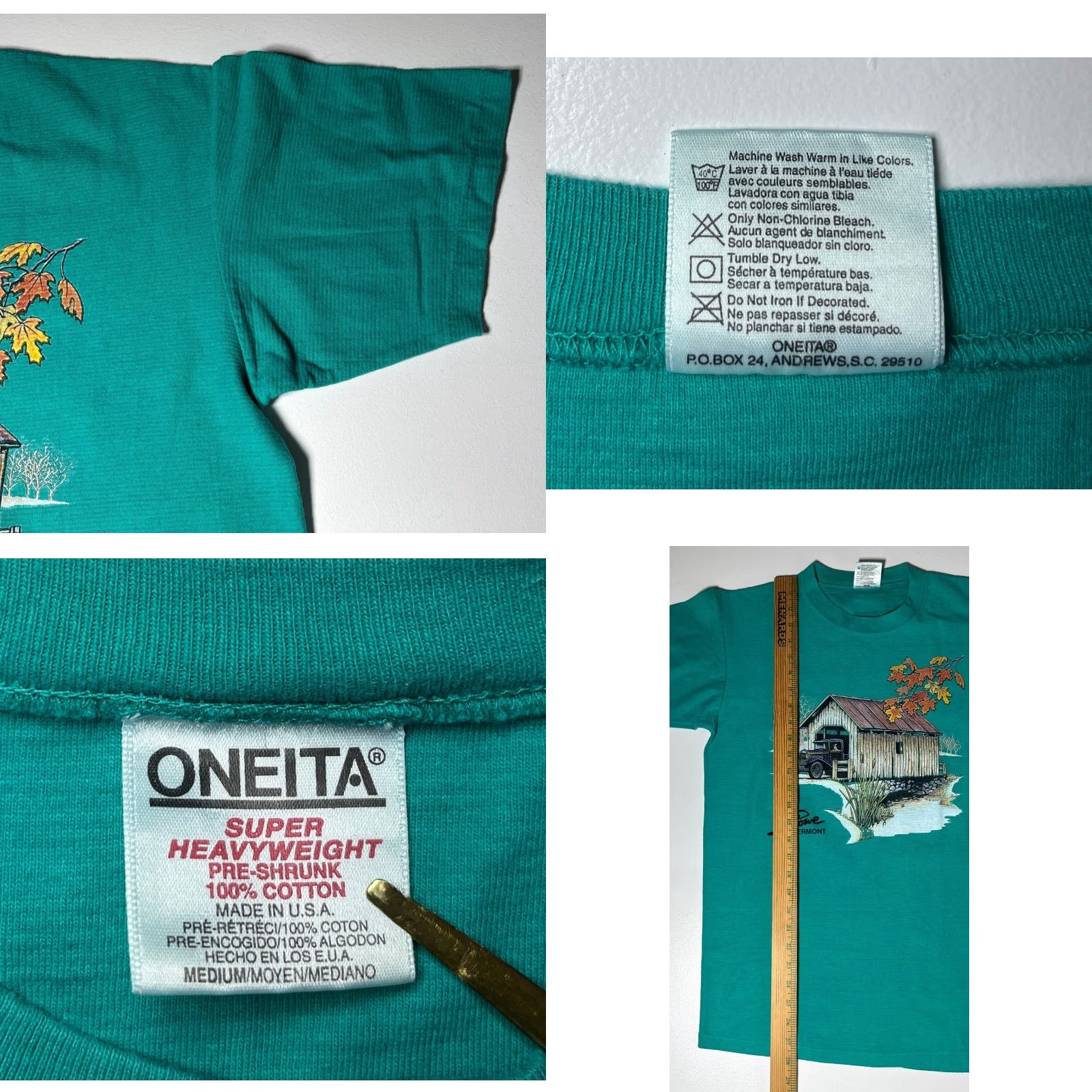 Vintage **Vintage 90s Stowe Vermont Teal T-Shirt Made in USA Sz M** User: Vintage 90s Stowe Vermont Teal T-Shirt Made in USA Sz M Size US M / EU 48-50 / 2 - 8 Thumbnail