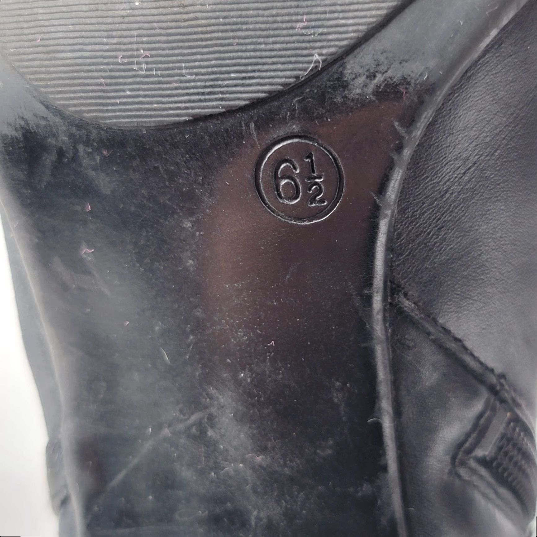 Vintage St. John's Bay Boots Women 6.5M Black Knee High Zippered Square Toe Leather Winter Fall Casual Work Travel Party Womens Size US 7 / IT 37 - 7 Thumbnail