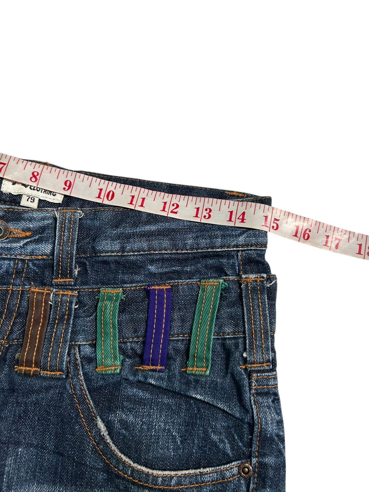 Japanese Brand × Kapital × Vintage Nylaus Double Waist Japanese Punk Denim Jeans Size US 30 / EU 46 - 13 Thumbnail