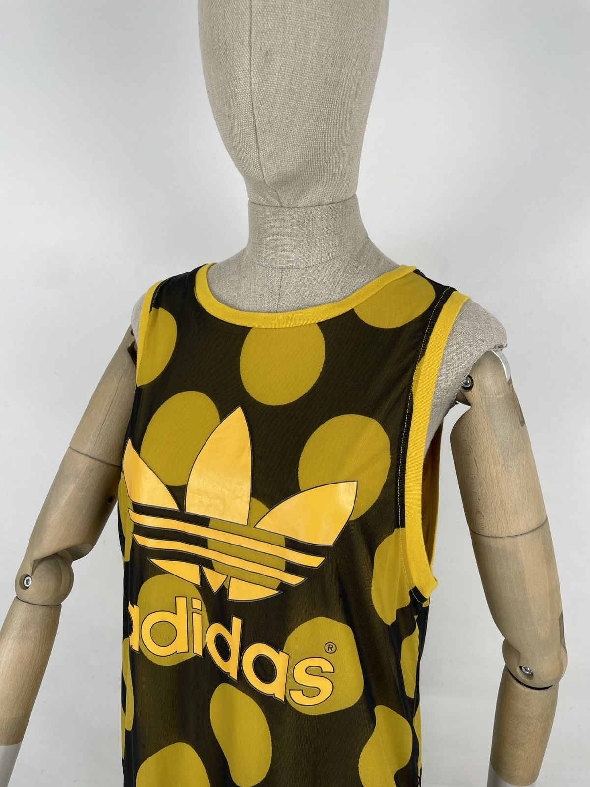 Adidas × Pharrell PHARRELL WILLIAMS Trefoil Polka Dot Sleeveless Dress Top Tank T-Shirt M Size S / US 4 / IT 40 - 12 Thumbnail