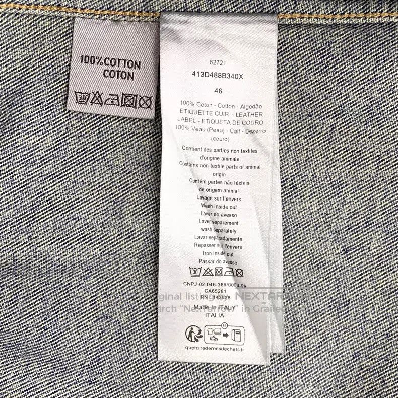 Dior Dior Blue logo leather label cotton lapel single-breasted Size US S / EU 44-46 / 1 - 8 Thumbnail