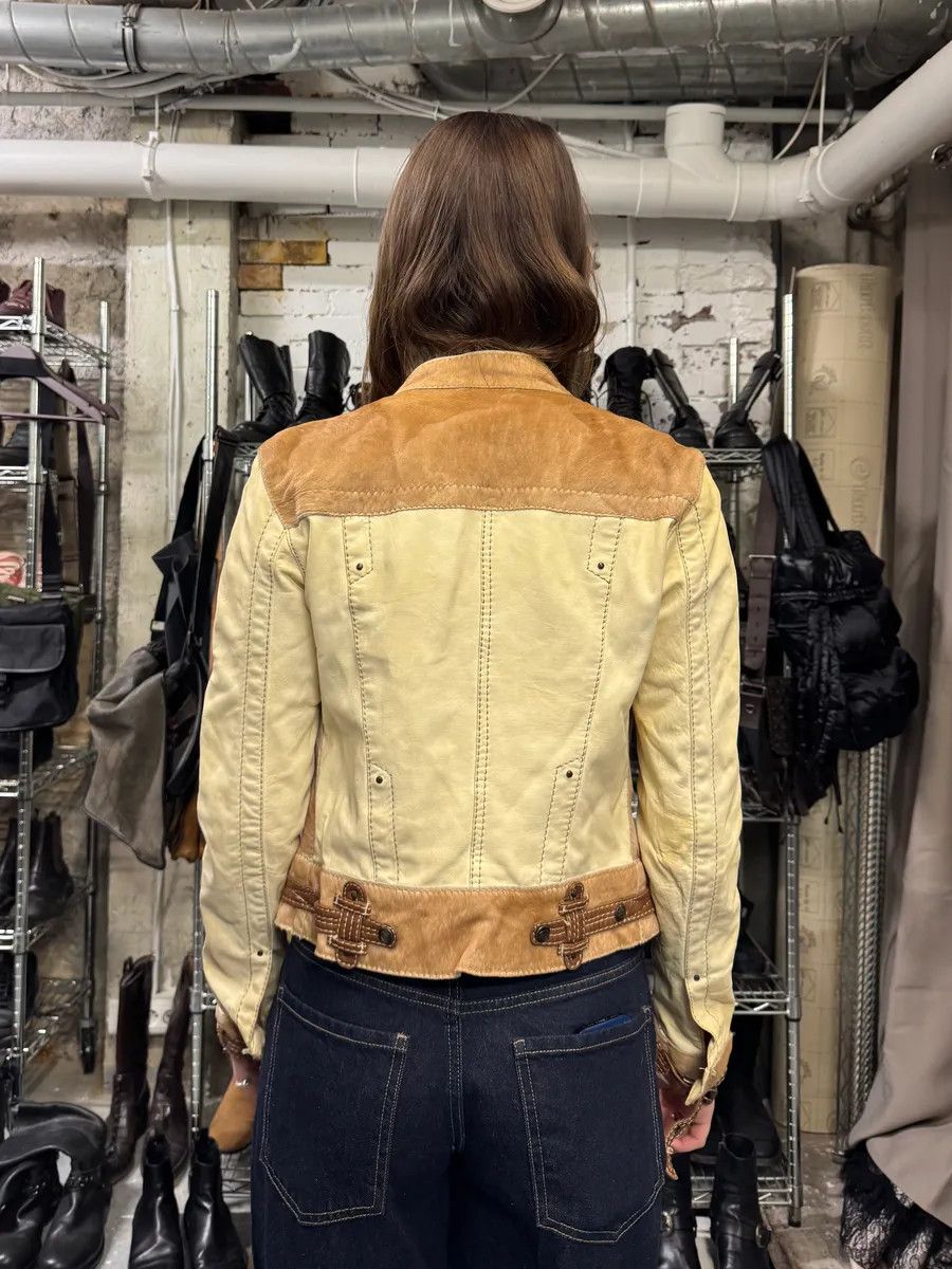 Roberto Cavalli SS2008 Cavalli Beige Hybrid Pony Hair Leather Jacket Size S / US 4 / IT 40 - 5 Thumbnail
