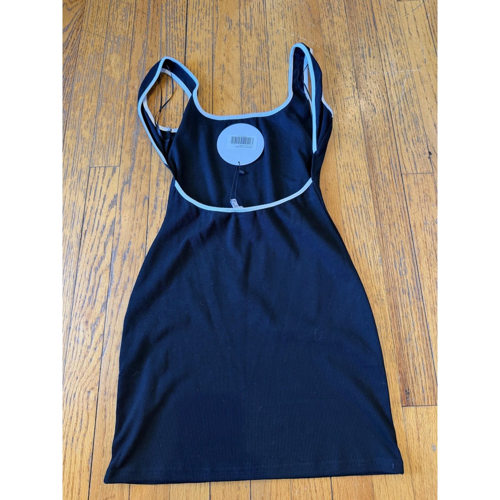 PRINCESS POLLY Princess Polly Feldman Mini Dress 6 Black Ribbed Bodycon Size M / US 6-8 / IT 42-44 - 4 Thumbnail